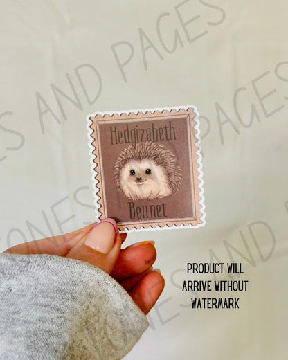 Hedgizabeth Bennet hedgehog sticker | Love, Theoretically | Made in-house | Officially licensed by Ali Hazelwood