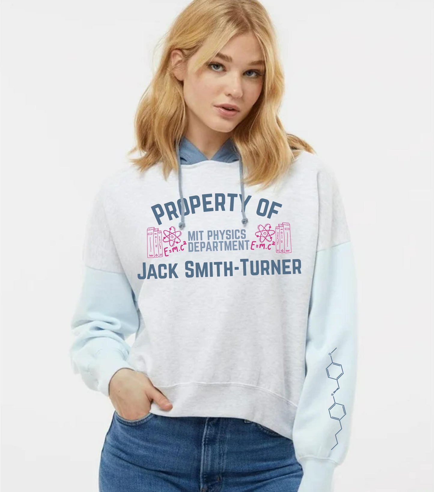 Property of Jack Smith-Turner colorblocked cropped hoodie | Love, Theoretically by Ali Hazelwood | Made in-house | Officially licensed
