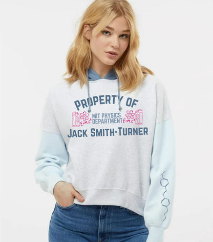 Property of Jack Smith-Turner colorblocked cropped hoodie | Love, Theoretically by Ali Hazelwood | Made in-house | Officially licensed