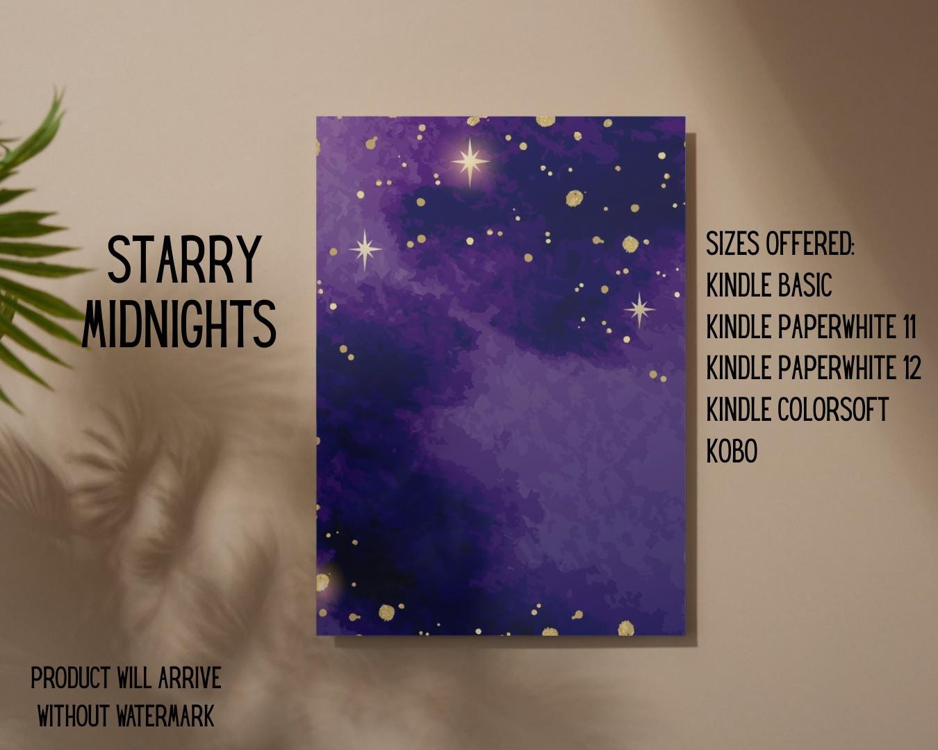 Starry Midnights E-Reader Insert + Filler Stickers Bundle | Made in-house