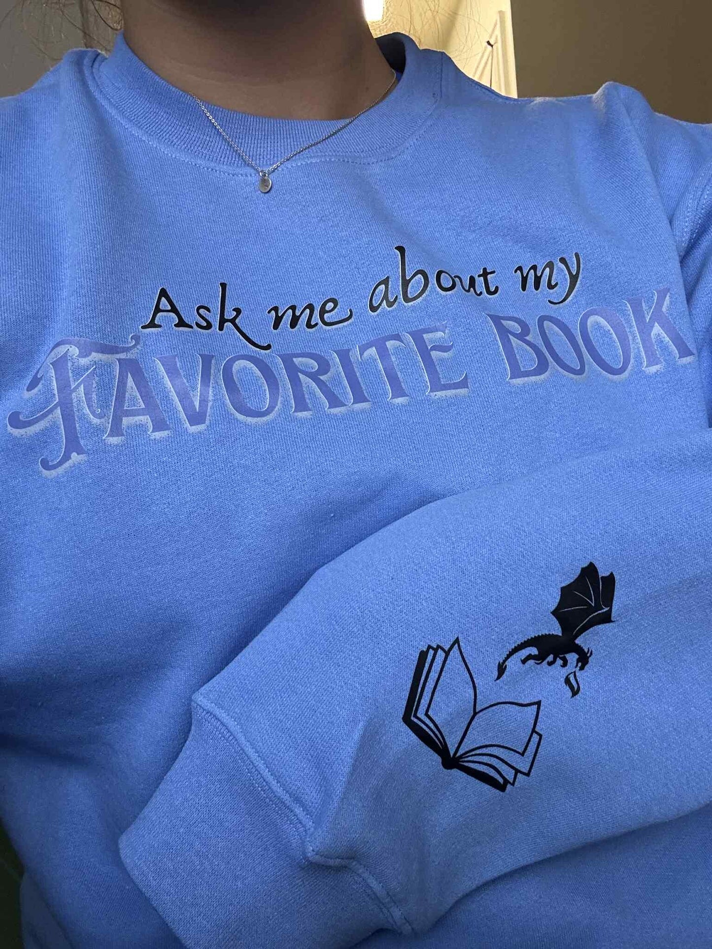 Ask me about my favorite book or books | Midweight Crewneck | Bookish & Obsessed Collection | Made in-house