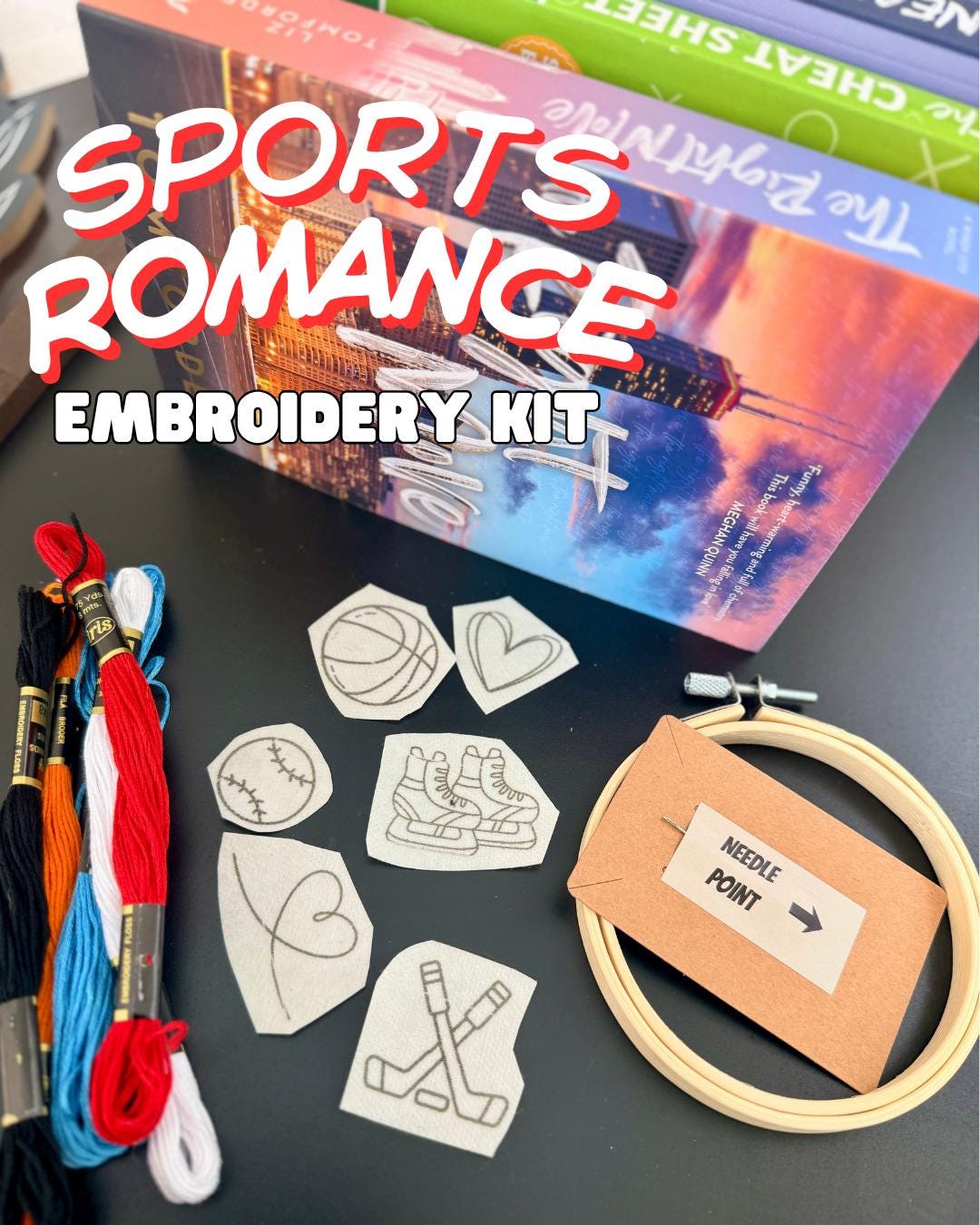 Sports Romance Bookish Embroidery Kit