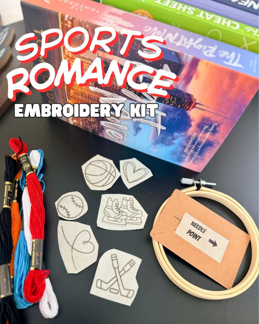 Sports Romance Bookish Embroidery Kit