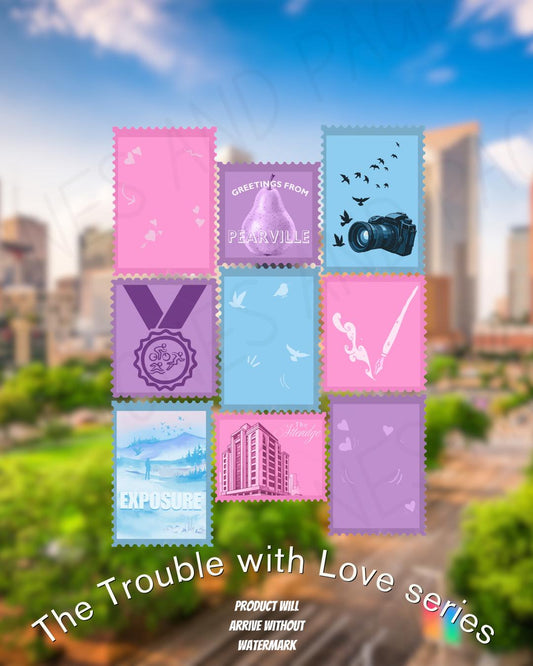 The Trouble with Love stamp filler stickers |  Officially Licensed by  Harriet Ashford