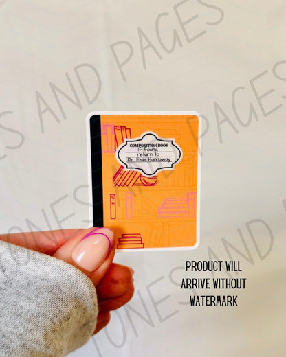 Elsie's notebook sticker | Love, Theoretically | Made in-house | Officially licensed by Ali Hazelwood