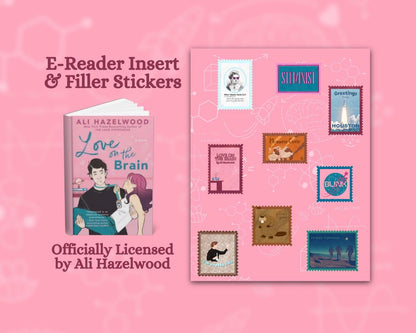 Love on the Brain E-Reader Insert + Filler Stickers Bundle | Made in-house | Officially licensed by Ali Hazelwood