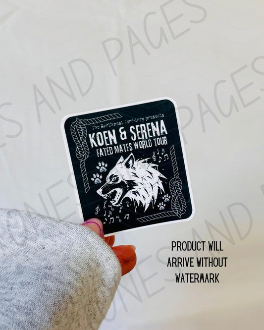Koen and Serena World Tour sticker | Made in-house | Officially licensed by Ali Hazelwood