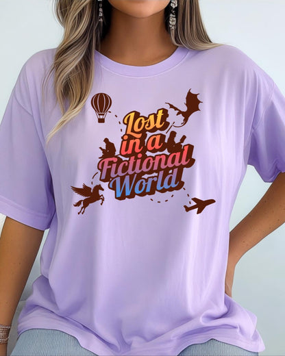 Lost in a fictional world shirt | Bookish & Obsessed Collection | Made in-house