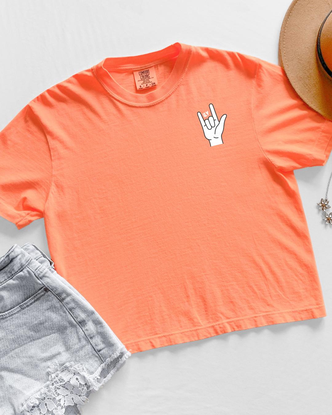 ASL I love you | boxy crop shirt | Bookish & Obsessed Collection | Made in-house