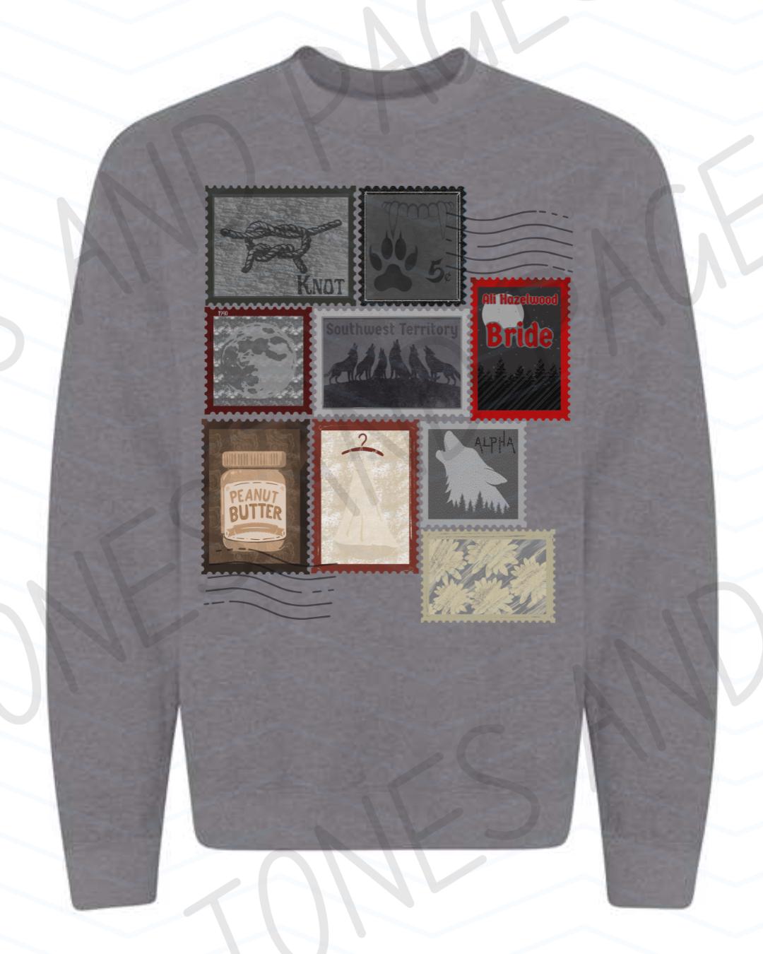 Bride postage stamp shirt | Mate by Ali Hazelwood | Made in-house | Officially licensed