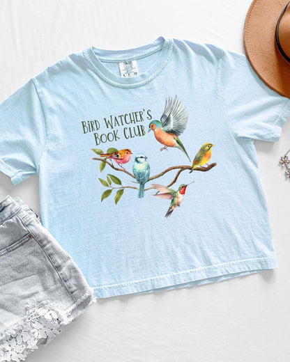 Bird Watcher's Book Club | boxy crop shirt | Bookish & Obsessed Collection | Made in-house
