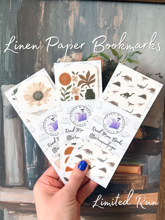 Linen Paper Bookmarks | Limited Run - while supplies last!