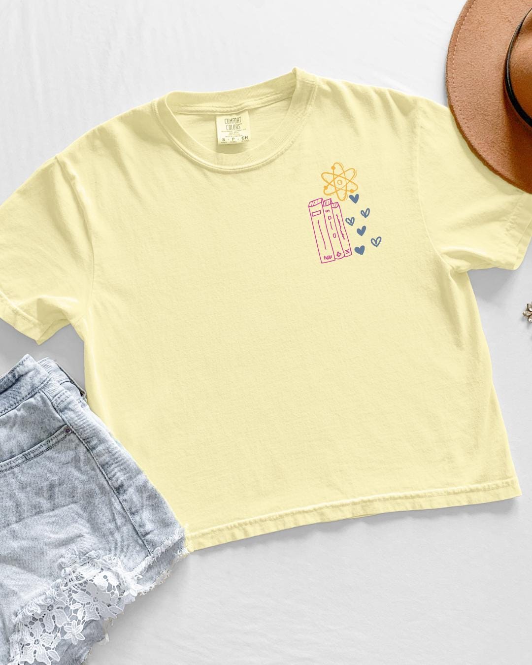 Love, Theoretically boxy crop shirt | Love, Theoretically by Ali Hazelwood | Made in-house | Officially licensed