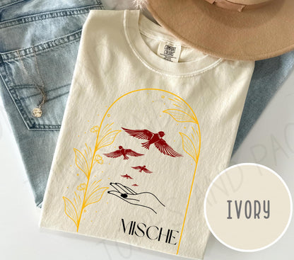 Mische Comfort Colors Shirt | Songbird & the Heart of Stone | Crowns of Nyaxia | Officially Licensed by Carissa Broadbent
