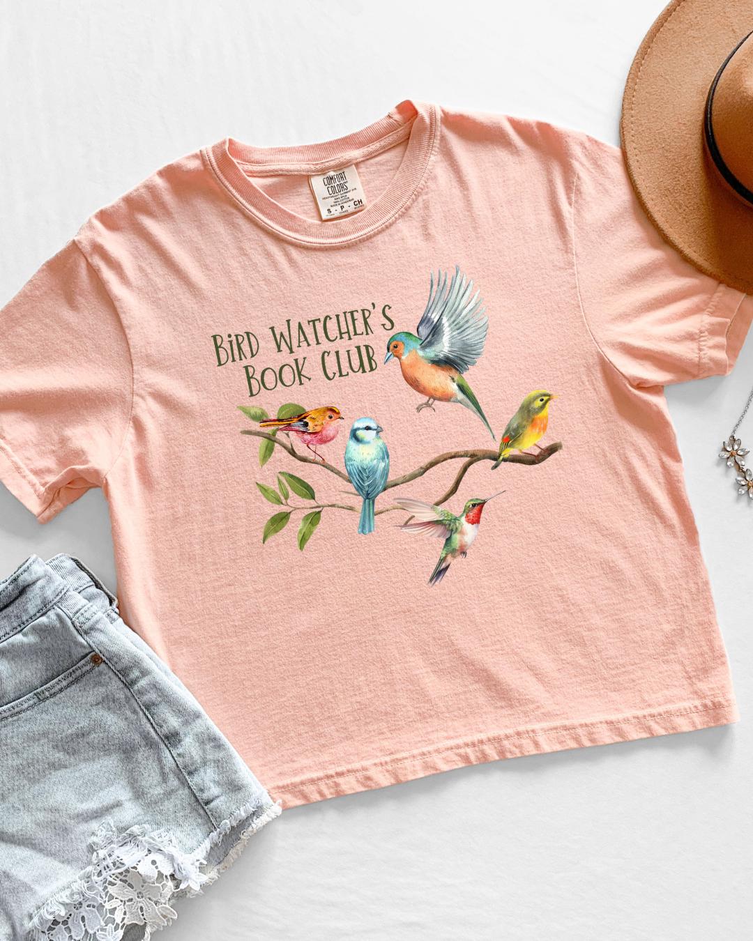 Bird Watcher's Book Club | boxy crop shirt | Bookish & Obsessed Collection | Made in-house