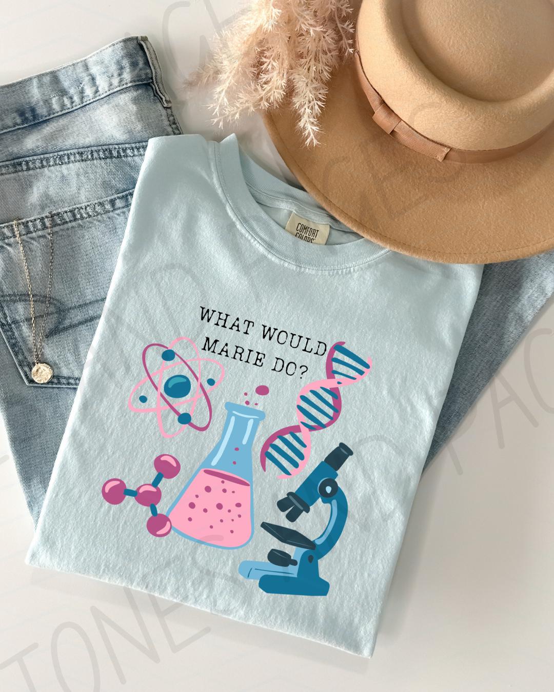Marie Curie shirt | Love on the Brain by Ali Hazelwood | Made in-house | Officially licensed