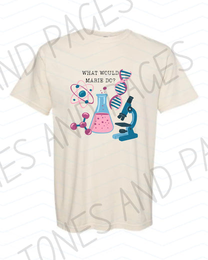 Marie Curie shirt | Love on the Brain by Ali Hazelwood | Made in-house | Officially licensed