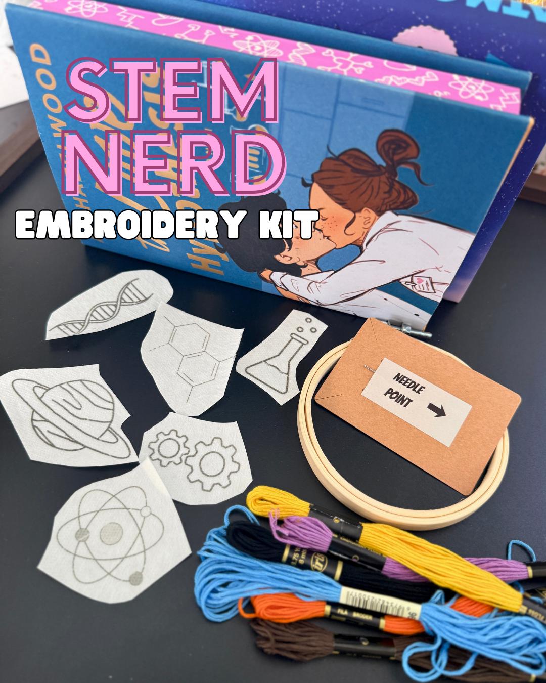 STEM Nerd Bookish Embroidery Kit