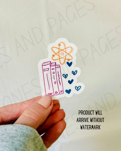 Love, Theoretically sticker | Made in-house | Officially licensed by Ali Hazelwood